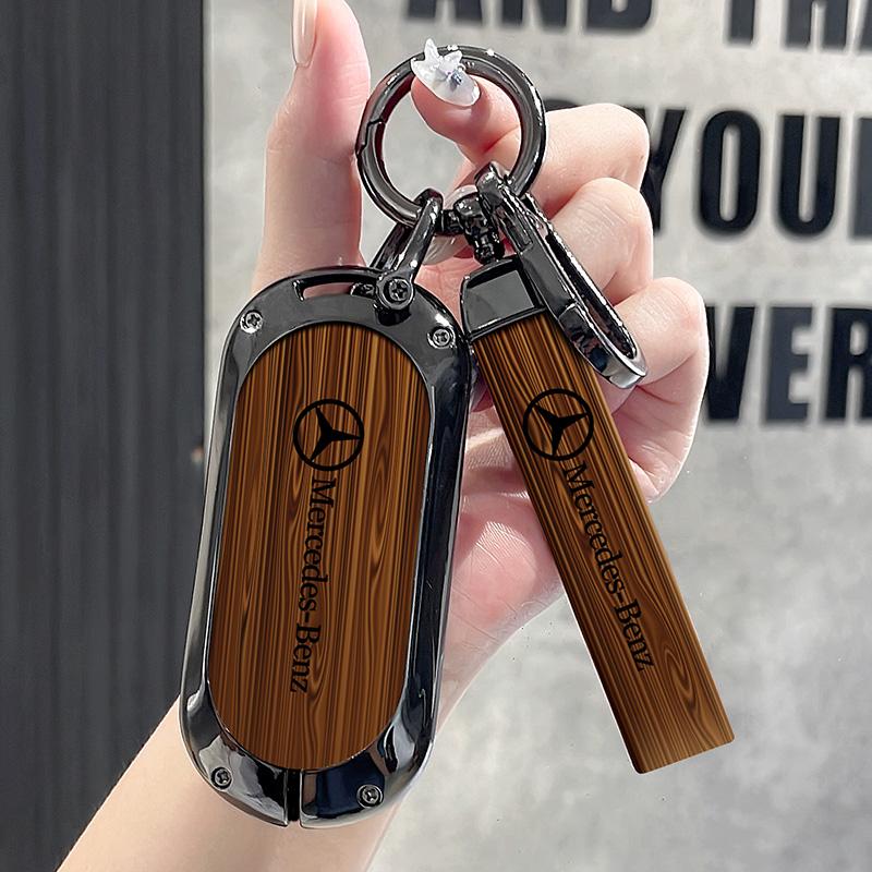 WAM3 Car Remote Metal Key Case Cover Key Shell For Mercedes Benz 2022 C S Class W206 W223 S350 C260 C300 S400 S450 S500 Accessories
