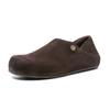 Новые универсальные ленивые туфли Birkenstocks, кожаные, с мягкой подошвой, повседневные, низкие, полностью закрывающие тапочки