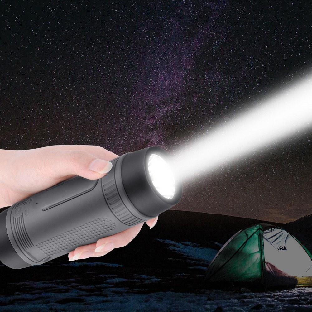 Portable Bluetooth Bicycle Speaker Power Bank Flashlight Waterproof Speaker