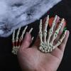 Halloween Spirit Skeleton Hands Realistic Plastic Scary Skeleton Hand Witch Skull Skeleton Hands for Haunted House Decors