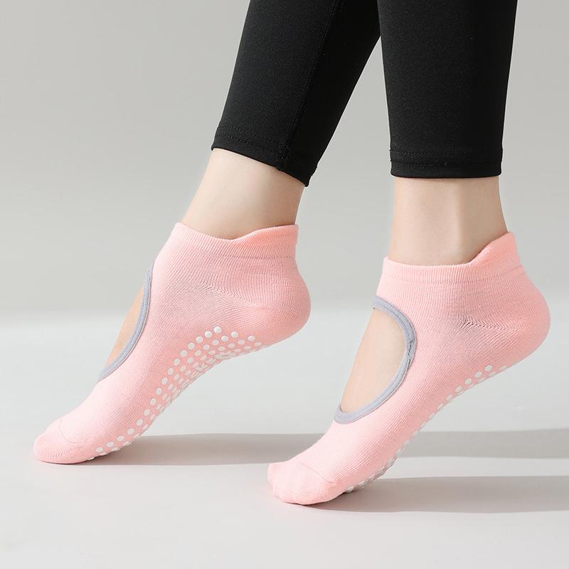 2023 New Yoga Socks Women Professional Non-Slip Pilates Sports Non-Slip Socks Summer Thin Backless Floor Socks