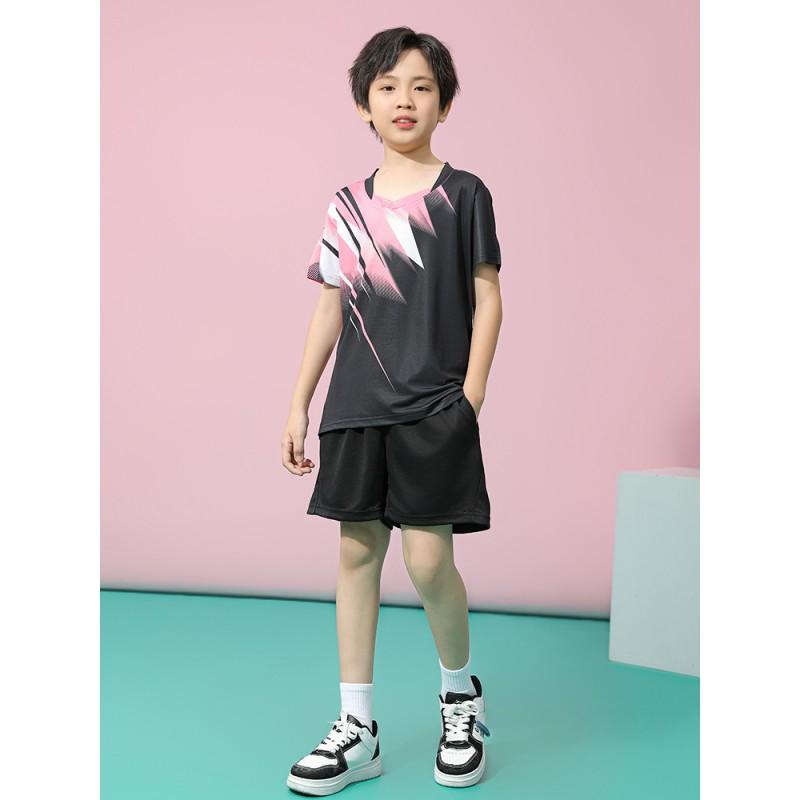 Kids Quick-Dry Badminton Table Tennis Sport Set Boys Girls Athletic Training Outfit Lightweight