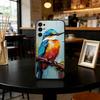 Красочная птица колибри Чехол для телефона для Samsung S25, S24, S21, S22, S23, S30, Ultra, S20, Plus, Fe, Мягкий силиконовый Черный чехол