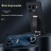Чехол-книжка из кожи Lux для OPPO FindX9Pro/FindX8S с ремешком на запястье и подставкой
