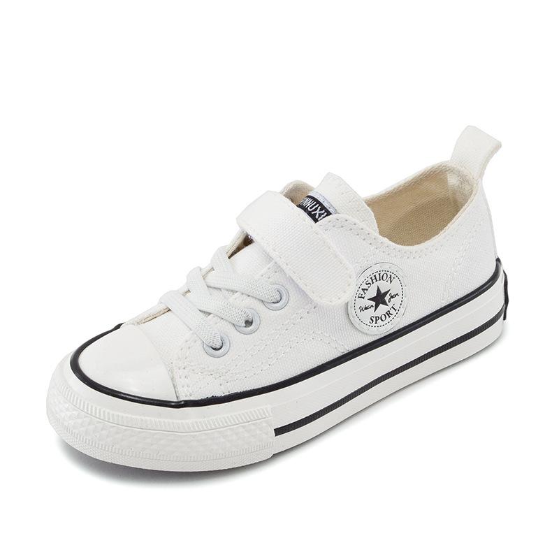 Children's shoes, boys' canvas shoes, new spring/autumn styles, girls' white sneakers, versatile casual shoes, medium and large sizes for older
