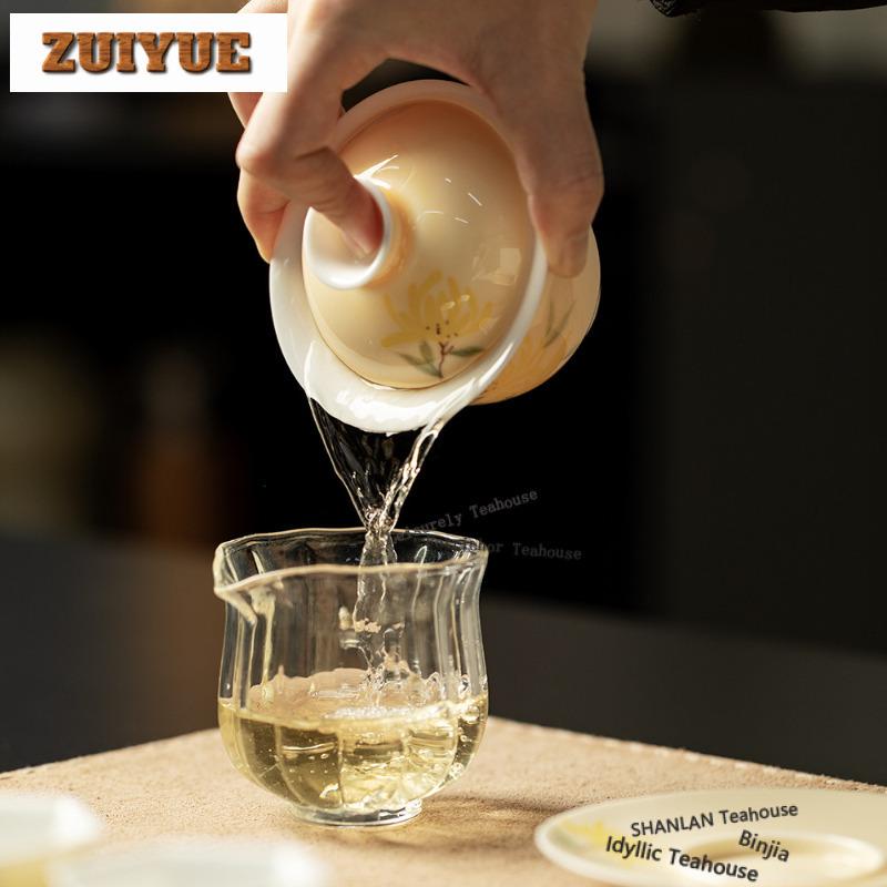 150 мл Расписанный вручную Гайвань с хризантемами Древняя чайница Чайная чашка с крышкой Набор Чайник Крышка Чаша для чая Коллекция чайной посуды