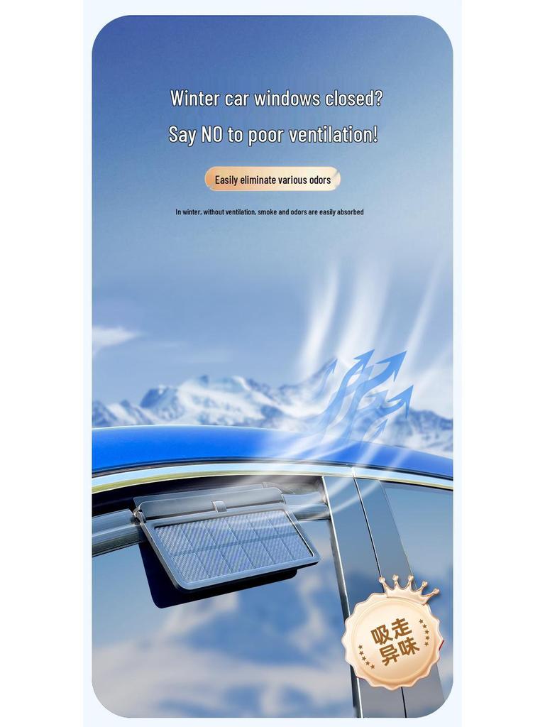 Solar-Powered Car Exhaust Fan: Summer Interior Cooler & Air Circulator
