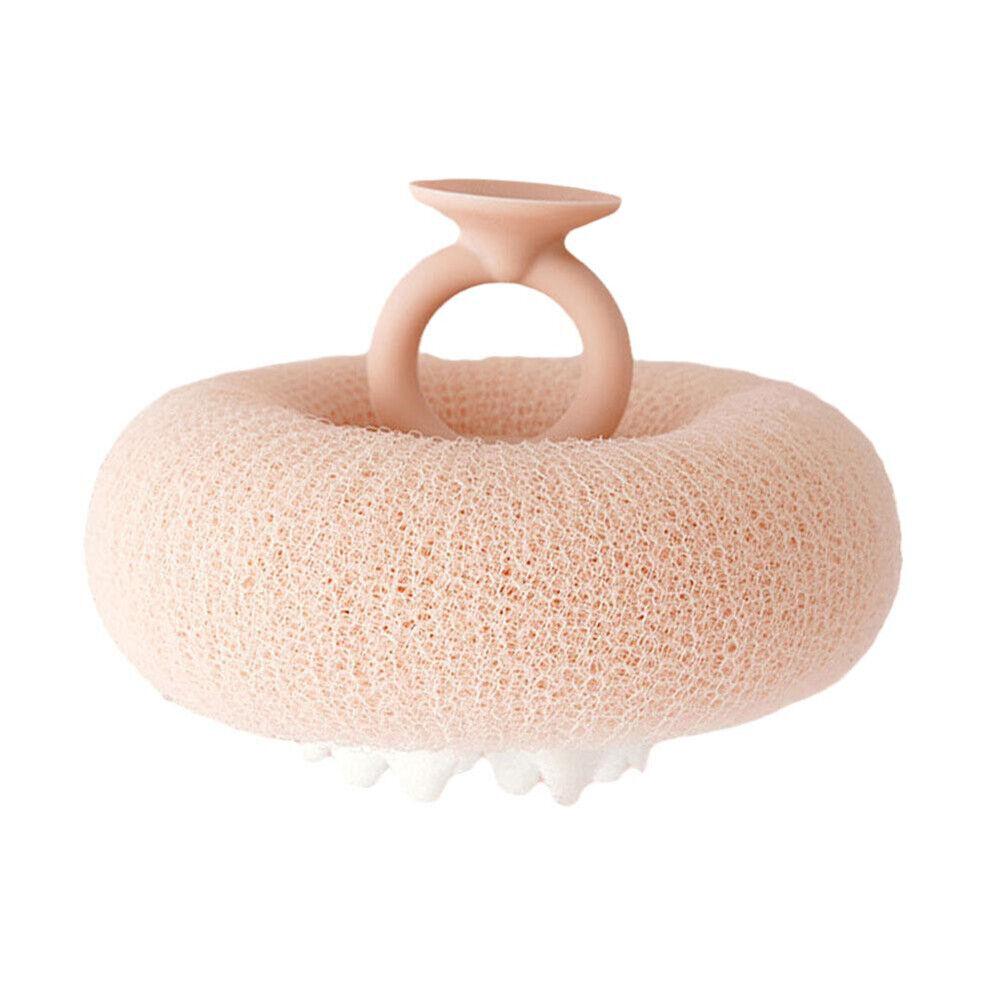 2 в 1 Шарик для ванны с подсолнечником Супермягкое отшелушивающее полотенце для душа с присоской