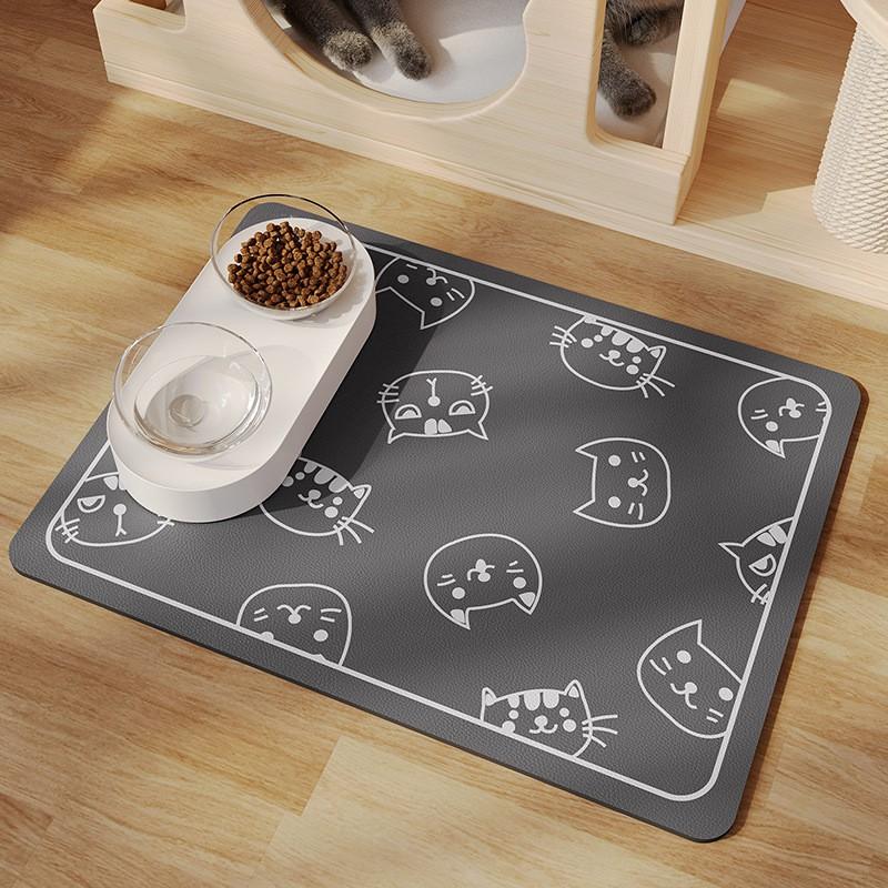 Minimalist Pet Feeding Mat Washable Non Slip Absorbent Bed Dogs Cats