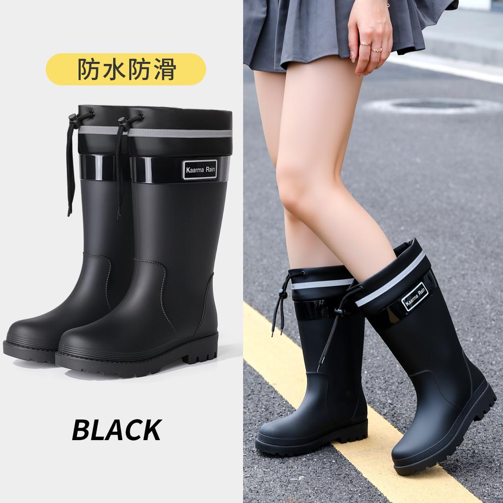 Goodlooking rain shoes women's fashion out short rain boots thicksoled nonslip waterproof shoes