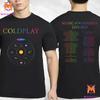 Новая футболка с принтом Coldplay Music Of The Spheres World Tour 2025, Размеры S-4XL, Унисекс