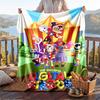 Warm Flannel Blanket The Amazing Digital Circus Pattern, Lightweight Comfortable Throw Blanket for Bed Sofa Use