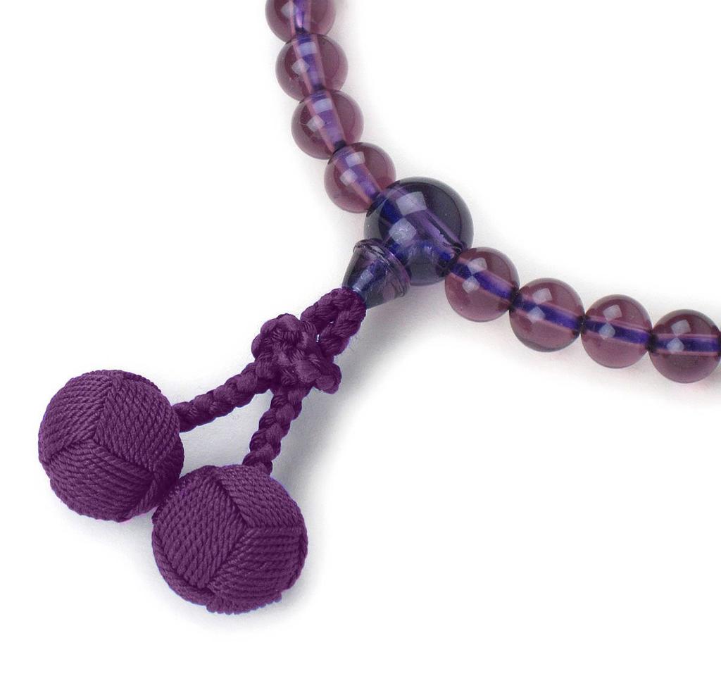 Нэндзюдо в Японии Молитва Аметист Кристалл Прочные гроздья, которые мнутся бусины Домашние четки ручной работы для женщин, которые могут использоваться всеми сектами