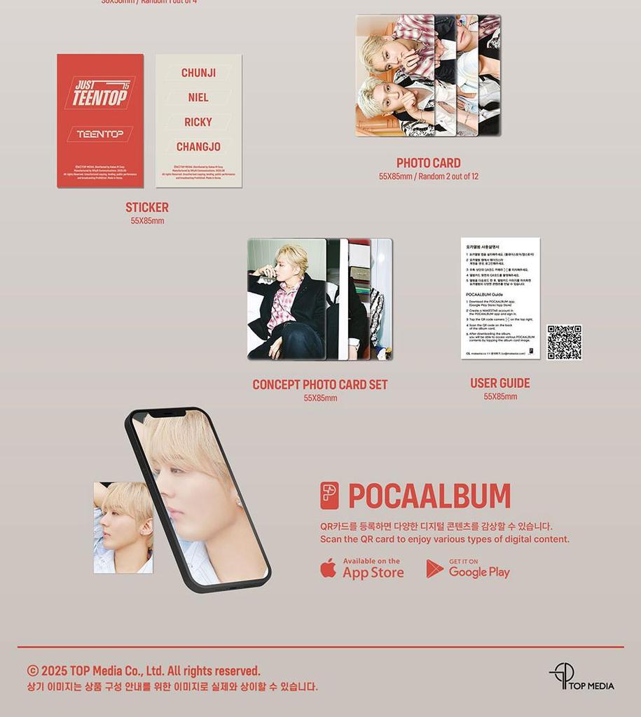 (MINI BOX / MINI SLEEVE POCAALBUM) TEEN TOP [Just 15, Just Teen Top] 10th Mini Album