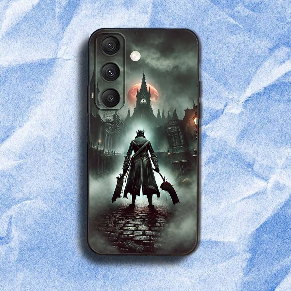 b-Bloodborne D-Dark Souls Phone Case For Samsung S 25,24,23,22,30,21,10,9,Ultra,Plus,Lite,FE,4,5G Black Soft Case