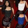 Rose Beauty A Grommet Lace Up Front Bandana Hem Crop Corset Shapewear Top