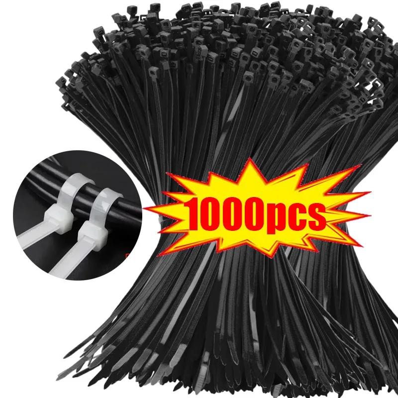 10-1000 шт. пластиковый зажимной хомут рилсан Кабельные стяжки зажим тепличные пластиковые зажимы самозатягивающиеся пластиковые хомуты-ожерелья