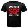 Черная футболка унисекс с логотипом Sonor Drums System