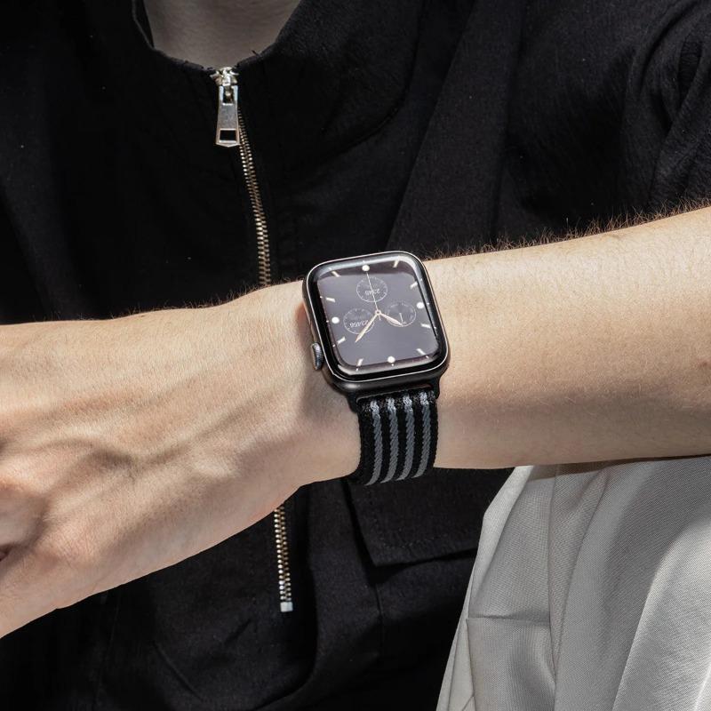 Плетеный нейлоновый ремешок для Apple Watch Series 11 10 42 мм 46 мм 45 41 мм 44 40 38 мм Магнитный ремешок для Iwatch Ultra 3 2 49 мм 9 8 7 SE3