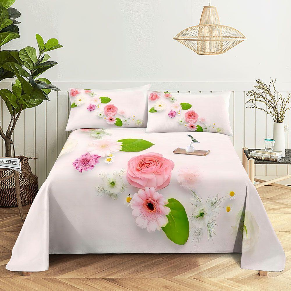 Мягкие простыни с высокой эстетической ценностью, подходящие для всех сезонов, простыни для двуспальной кровати, наволочки