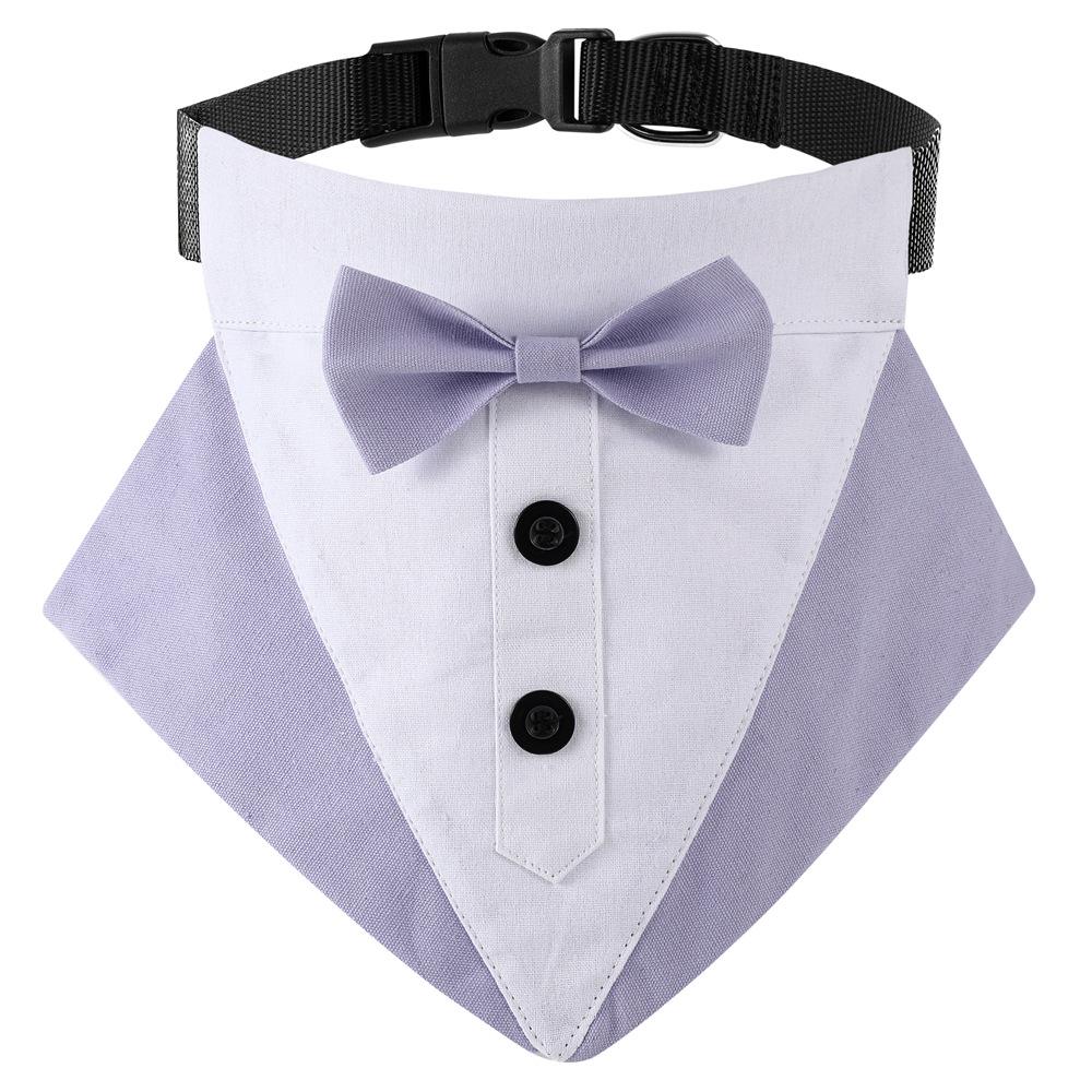 Tanpopo Formal Dog Tuxedo Wedding Collar Bandana Birthday Costume Bow Tie Party Suit Christmas Holiday Party Outfit Pet Collar