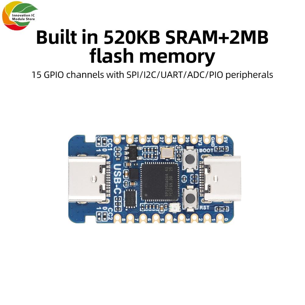 RP1111-USB-C Mini Development Board Dual Type-C Male/Female Dual Core Microcontroller Development Board