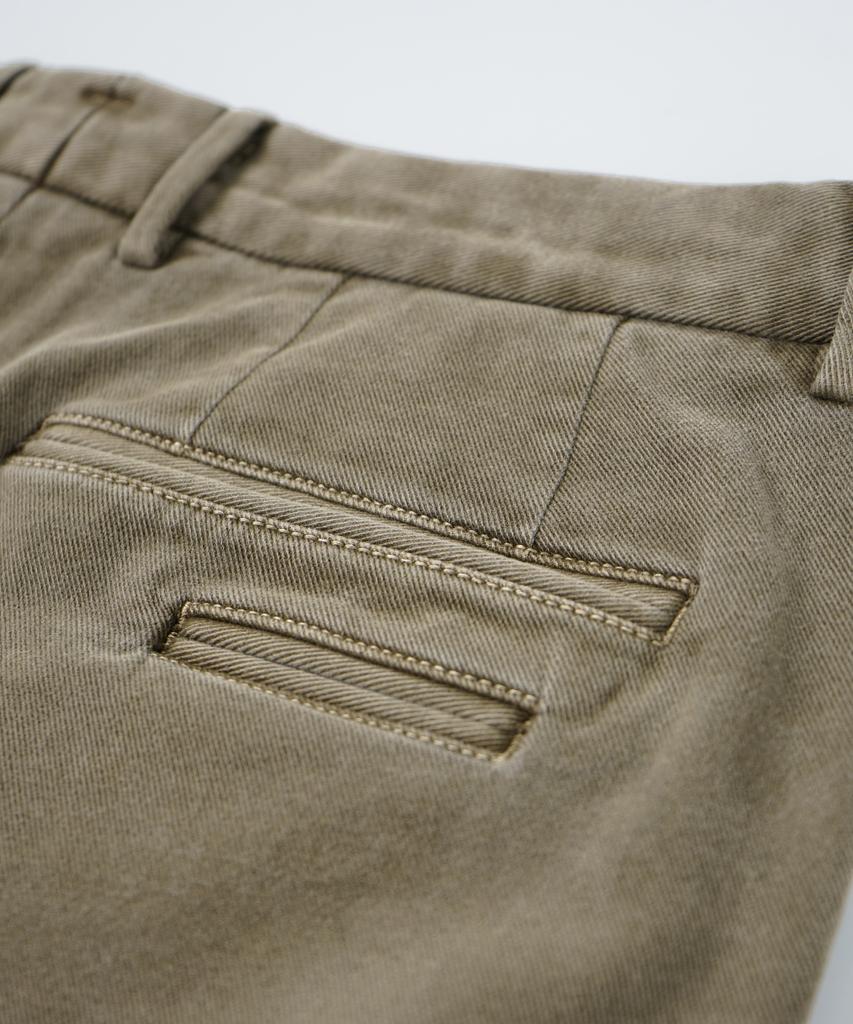 BIRBANTE Sondrio Stretch Twill Pants - Beige