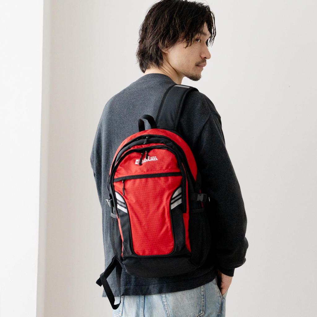[Спасатель] Рюкзак, Средний размер, Светоотражающий, Daypack, Красный