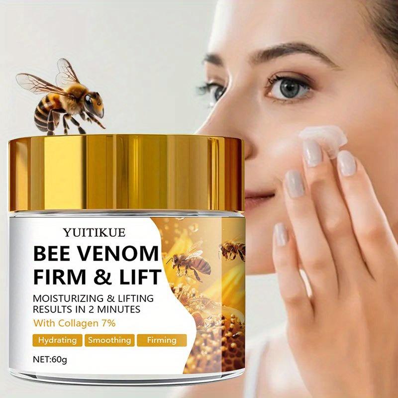 Укрепляющий и подтягивающий крем с пчелиным ядом. Увлажняющая формула с гиалуроновой кислотой, ретинолом, коллагеном. Повышает сияние, глубоко увлажняет. Крем для лица. Уход за кожей.