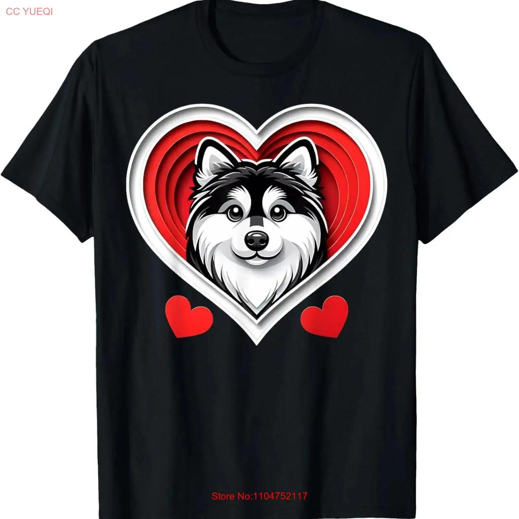 Alaskan Klee Kai Heart Cute Puppy Dog Lover Shelter Rescue T Shirt vintage Washed Comfortable Soft designer clothes fashion