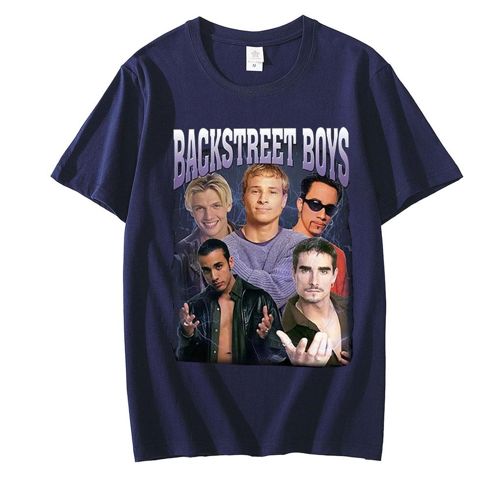 Классическая футболка Backstreet Boys 90-х Рок-группа Унисекс Винтажная Панк-футболка Унисекс Хип-хоп Футболки Оверсайз Харадзюку Уличная одежда