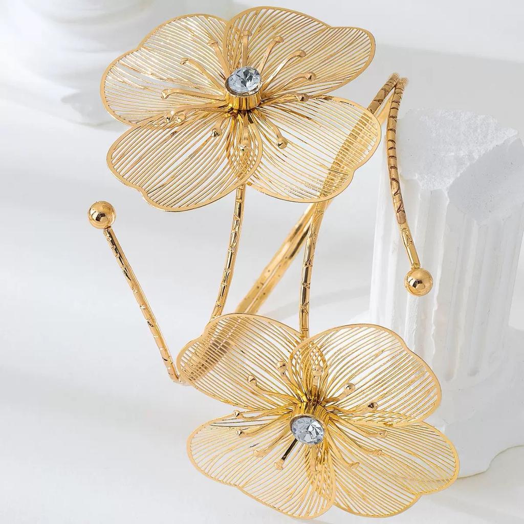 Open Arm Ring Fashion Niche Design Sense Bracelet Creative Asymmetrical Adjustable Alloy Bracelet Women