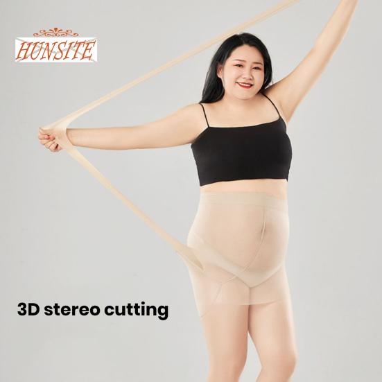 Ультратонкие женские чулки с высокой талией и хорошей эластичностью, бесшовные прозрачные колготки больших размеров с прозрачным дном