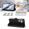 For Samsung Galaxy S24 FE Leather Case Wallet Stand Phone Cover with Wrist Strap