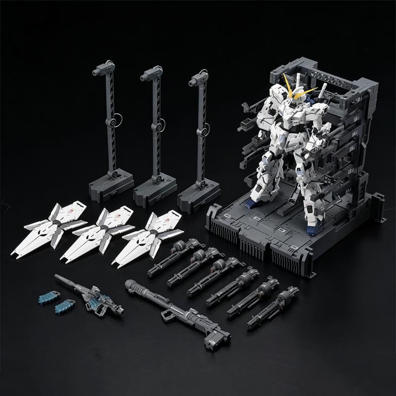 SUPA MGEX 1/100 Unicorn Восстановленная Версия Полный Комплект С Блоком Светодиодов Щитом и Клеткой Сборная Модель Фигурка-Игрушка Пазл для Мальчиков