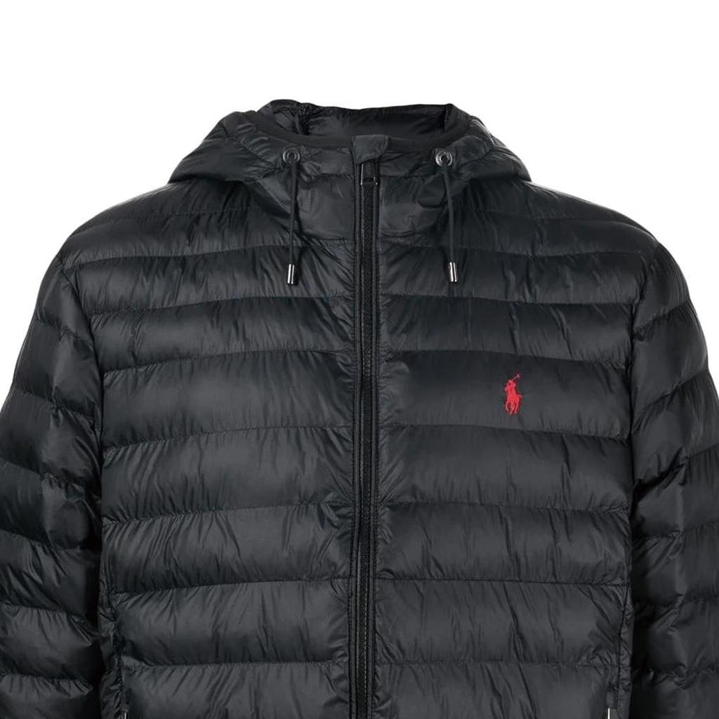 Polo Ralph Lauren SS23 Solid Color Zip Hooded Long Sleeve Cotton Jacket Men Jacket Black 710847E11-003