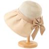 Sunscreen hat women's spring summer new anti-ultraviolet sun hat outdoor fashion simple bow bucket hat