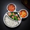 Mickey Mouse 304 Stainless Steel 4-Compartment Kids Lunch Plate