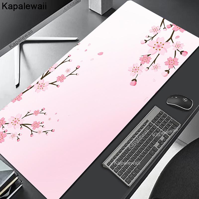 Comouter Mouse Pad Large Sakura Mousepads Office Deskmat XXL Table Carpet Natural Rubber Mousemat Keyboard Mats xcm Mousepad