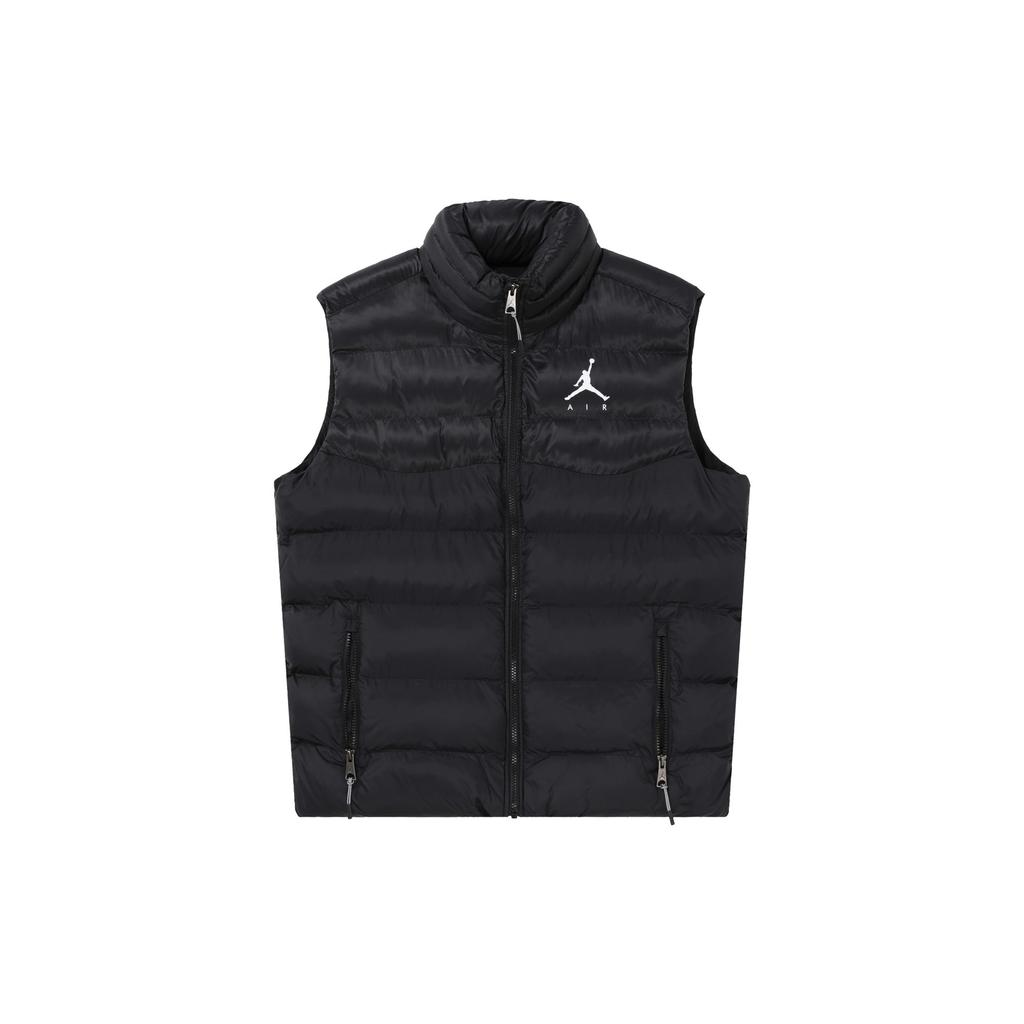 Jordan Мужской жилет-пуховик с принтом логотипа Jumpman на молнии Черный CN4268-015