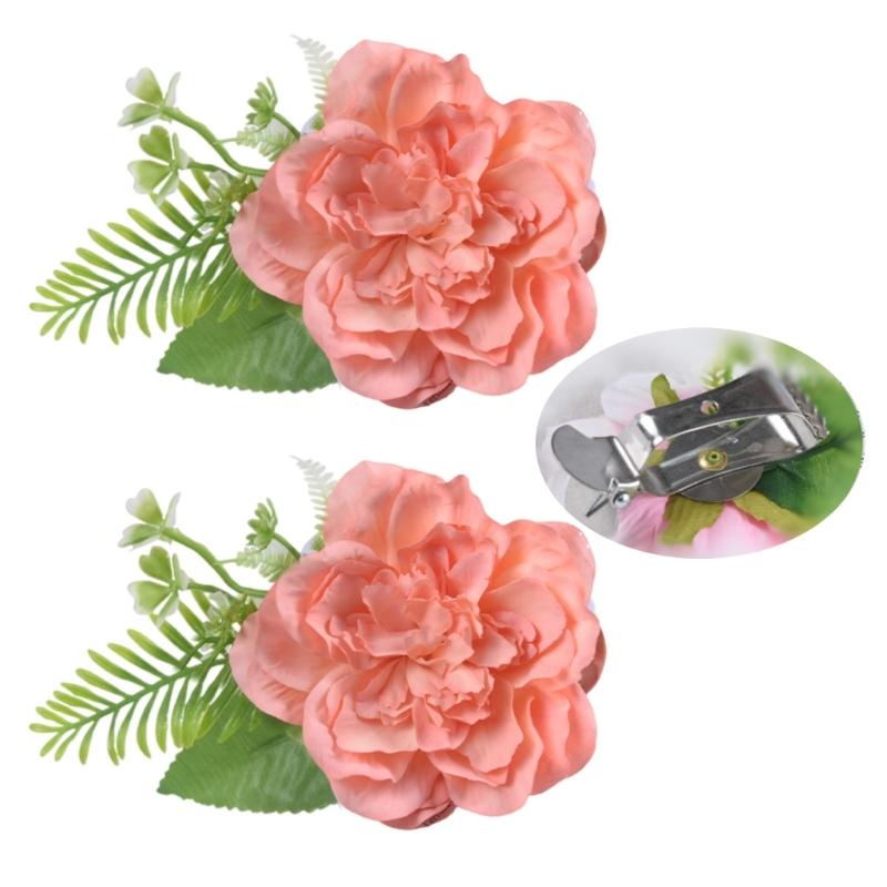 Современные клипсы для штор в виде искусственных цветов, набор из 2 штук, декоративные держатели для оконных драпировок, подхваты, пряжки
