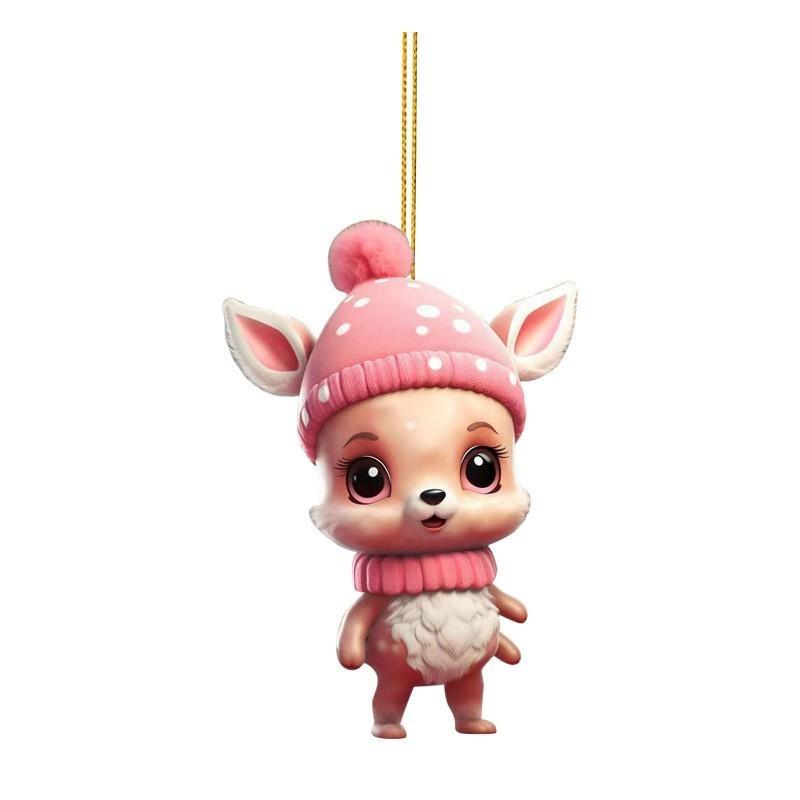 Car Reindeer Pendant Acrylic Material With Christmas Theme For Vehicle Interior