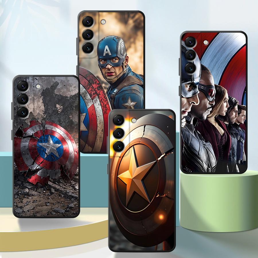 Чехол для Samsung Galaxy A57 A24 A52 A36 A73 A51 A32 A55 A25 A53 A35 A26 A23 A37 A22 Чехол для телефона A71 A72 Marvel Капитан Америка
