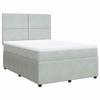 Maison Exclusive - Sommier à lattes de lit et matelas Gris clair 140x200cm Velours