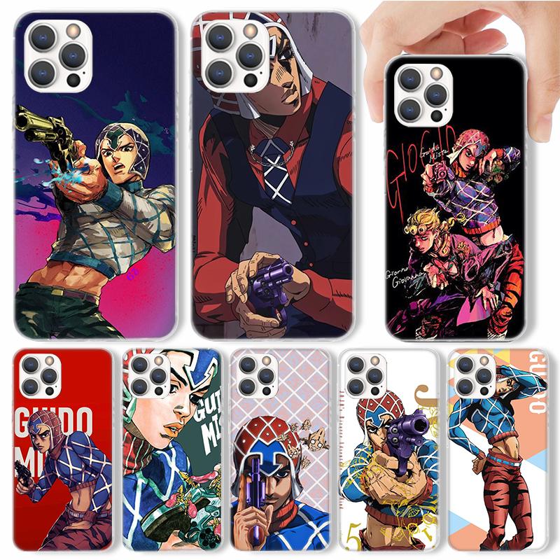JoJo Adventure Гвидо Миста Чехол для телефона Для iPhone 17 16 15 14 13 12 11 Pro Max Mini Plus Air 7 SE 8 Мягкий силиконовый печатный корпус Забавный
