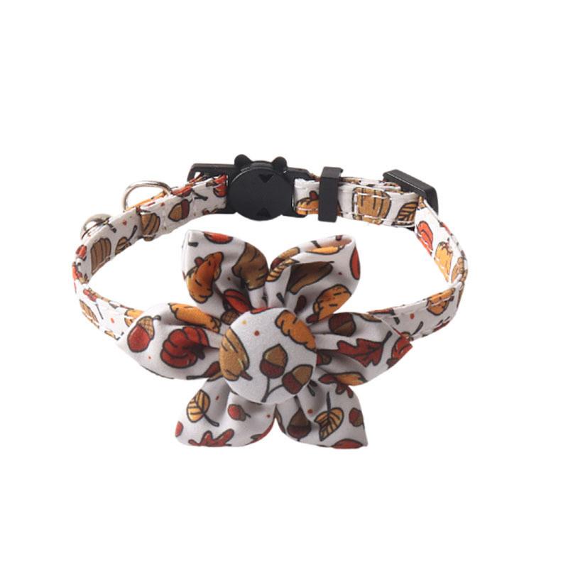 Очаровательный новый ошейник для питомца из осенней серии с кленовыми листьями и тыквами, треугольный шарф и дизайн с подсолнухом