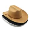Fine Woolen Big Eaves Tibetan Hat Big Cowboy Top Hat Tibetan Men'S Outdoor Styling Felt Hat