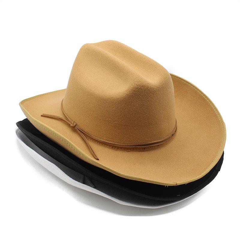 Fine Woolen Big Eaves Tibetan Hat Big Cowboy Top Hat Tibetan Men'S Outdoor Styling Felt Hat