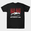 Мужская черная футболка с принтом Супербольшая футболка Mad Max Interceptor V1 Печать на трансферной бумаге без вырезания Хлопковая футболка