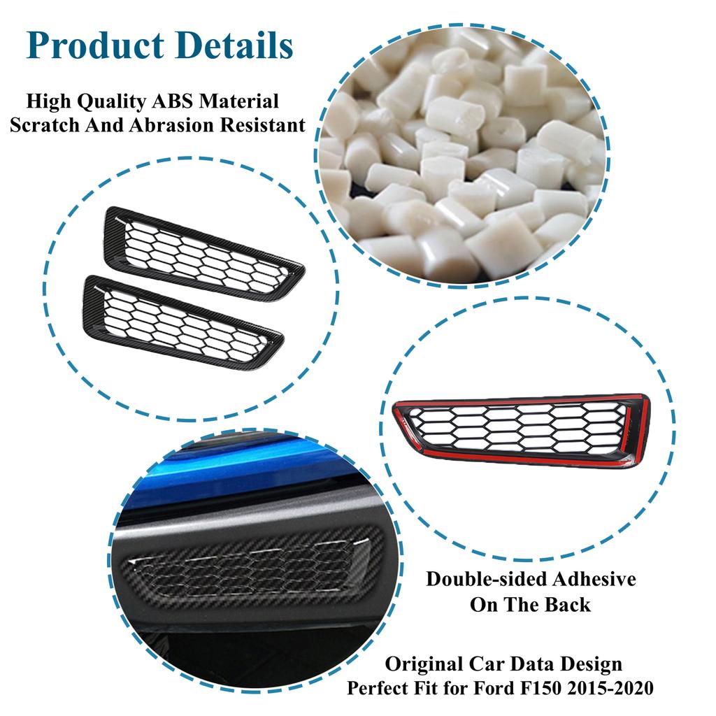 Автомобильный сотовый передний бампер противотуманная фара нижняя решетка украшения для Ford F150 2015 2016 2017 2018 экстерьер
